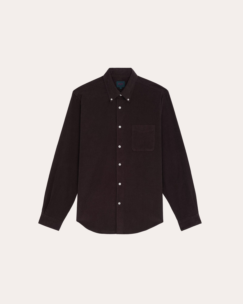 Chemise décontractée en velours côtelé bordeaux