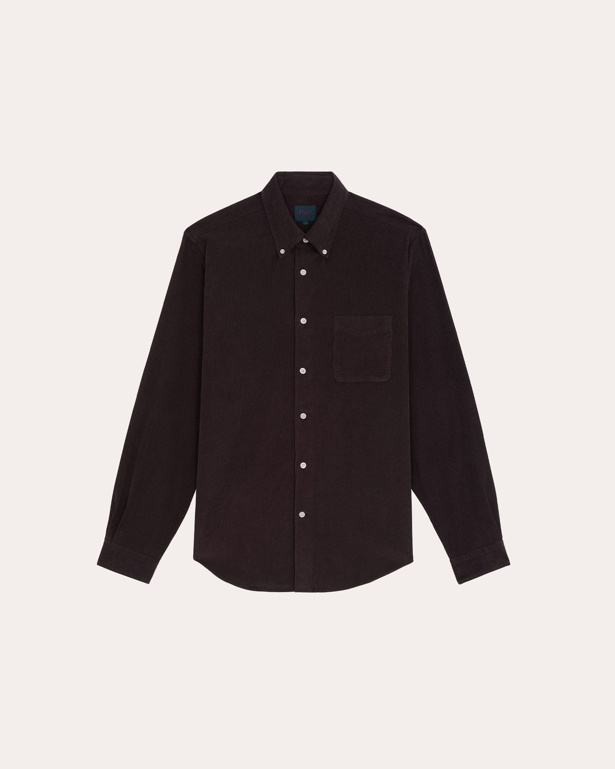 Chemise décontractée en velours côtelé bordeaux