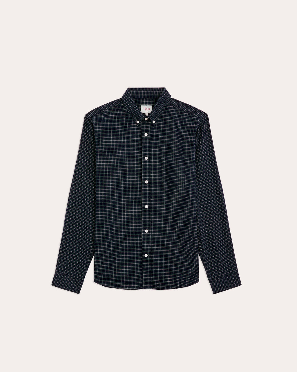Chemise en flanelle de coton carreaux marine
