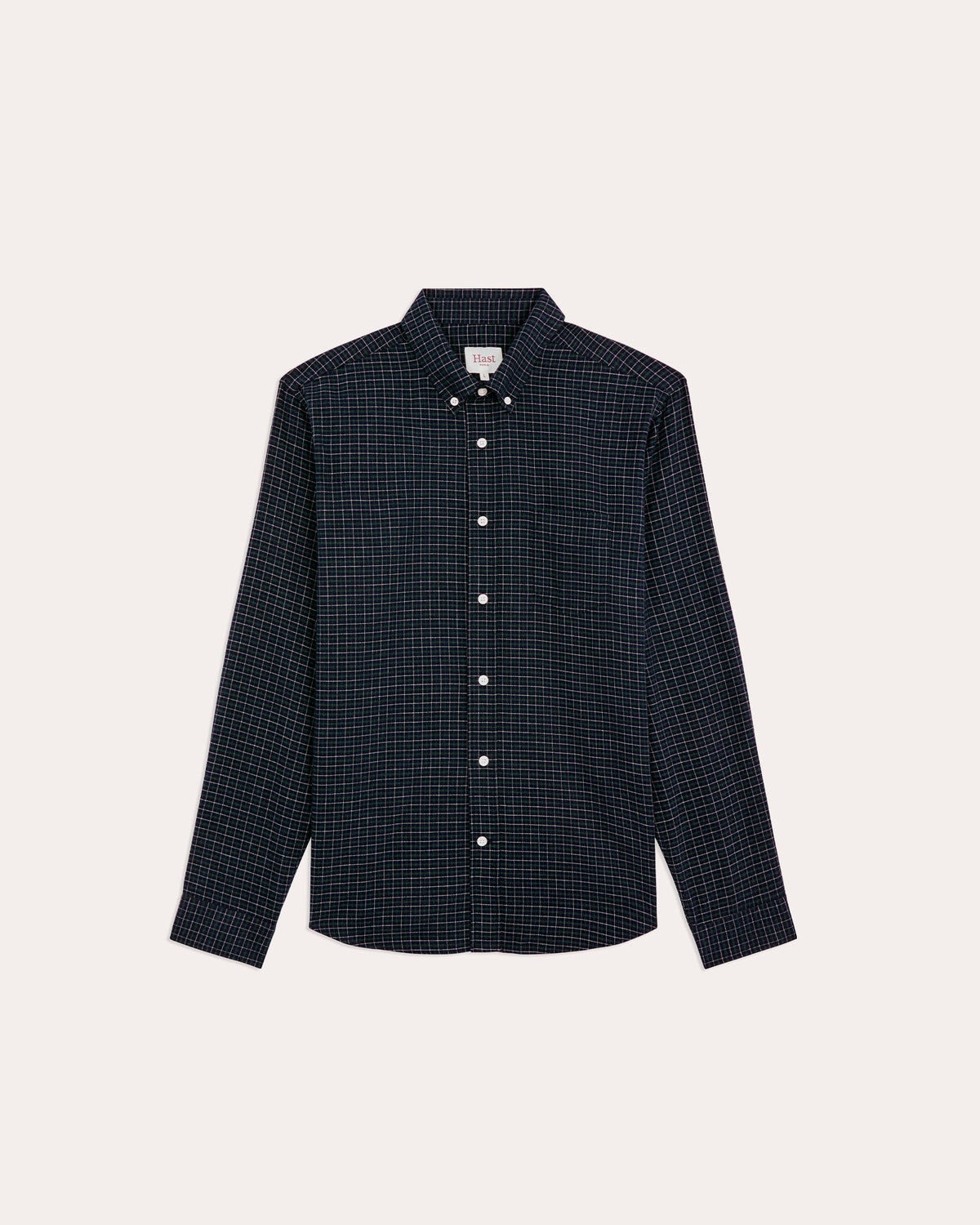 Chemise en flanelle de coton carreaux marine
