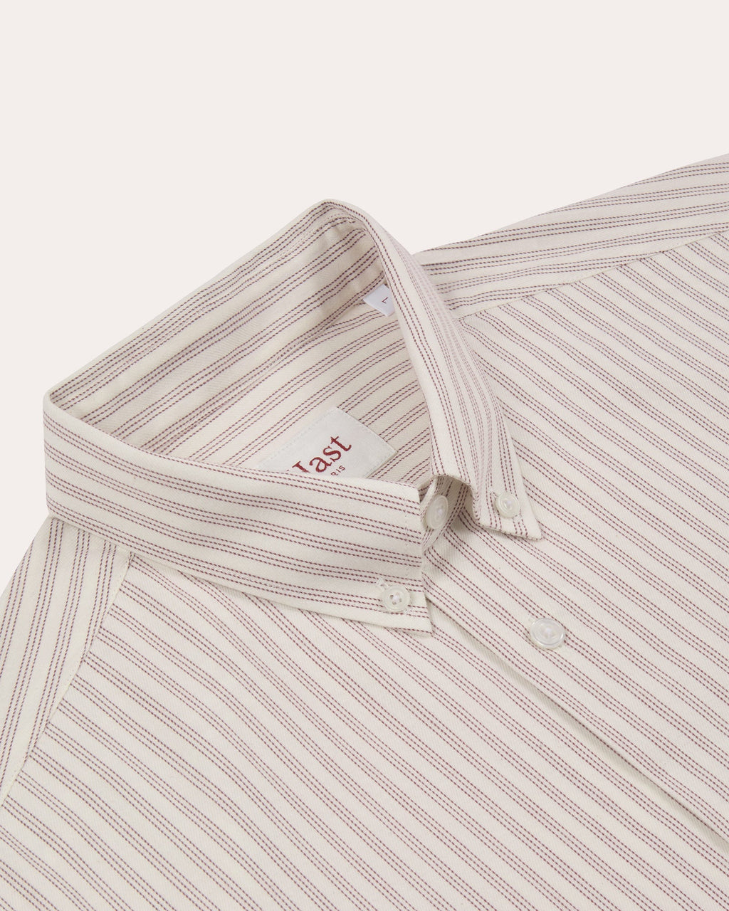 Chemise décontractée en coton rayé bordeaux