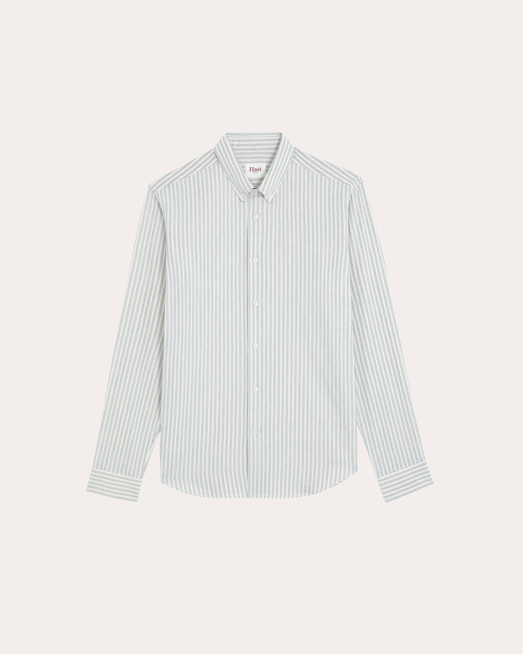 Chemise décontractée en coton rayé bleu