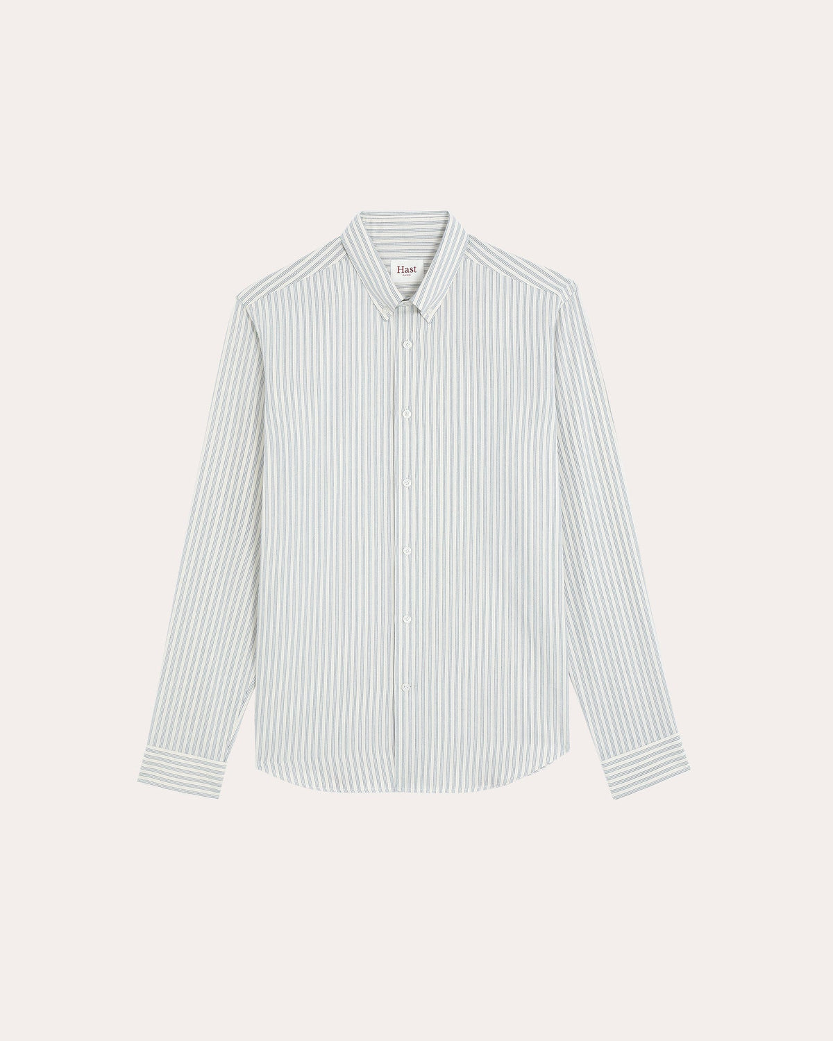 Chemise décontractée en coton rayé bleu