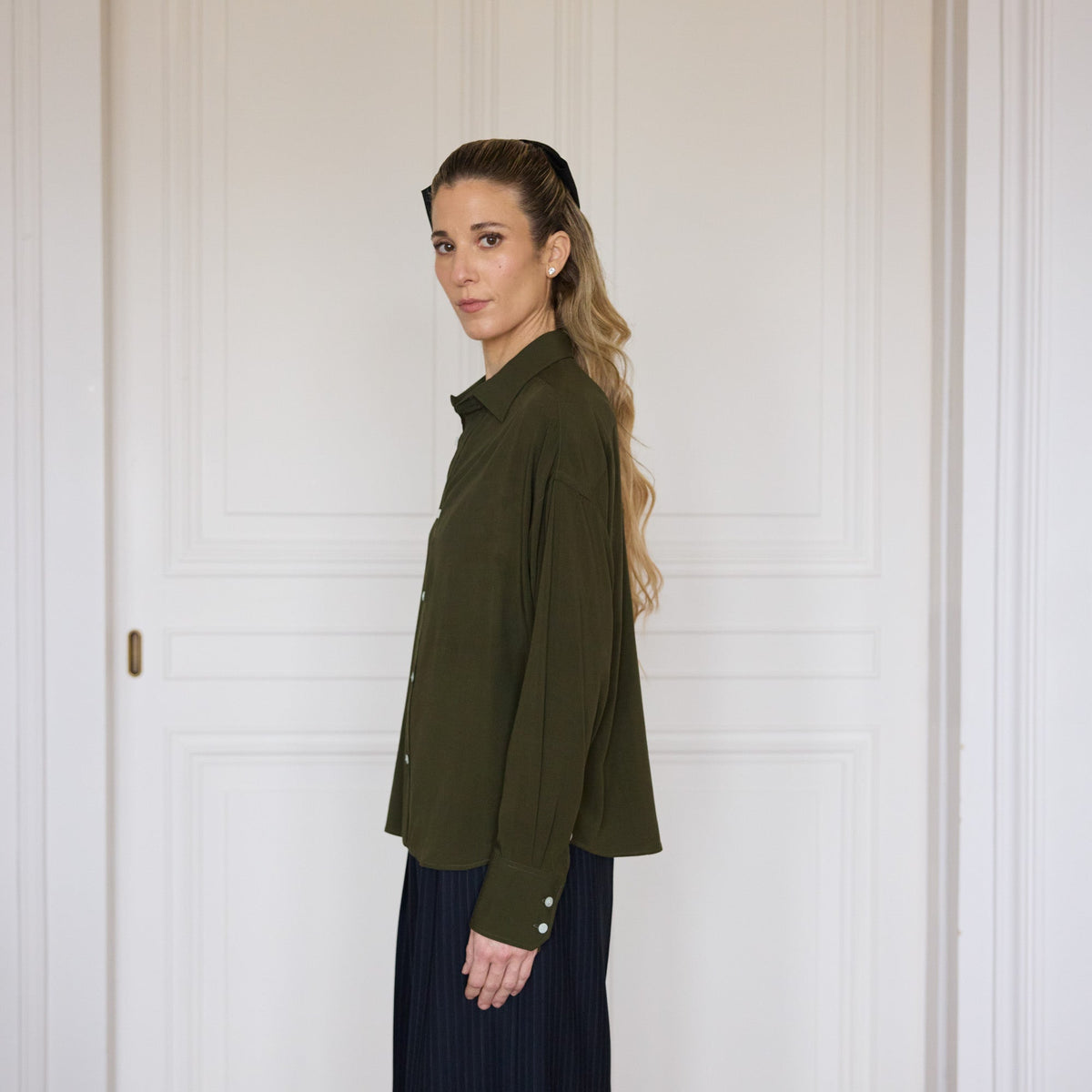 Chemise décontractée kaki