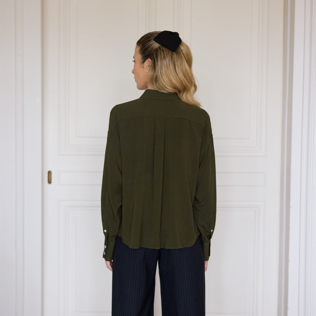 Chemise décontractée kaki