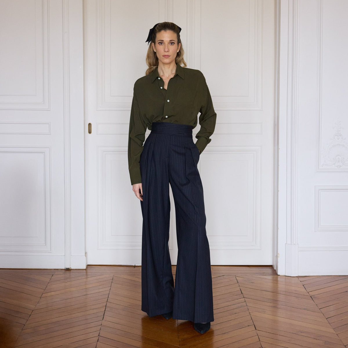 Chemise décontractée kaki