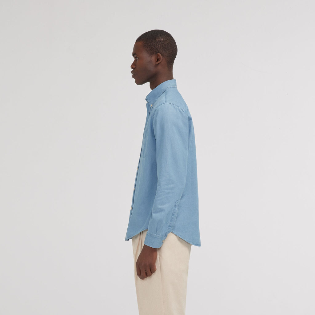 Chemise en denim bleu clair