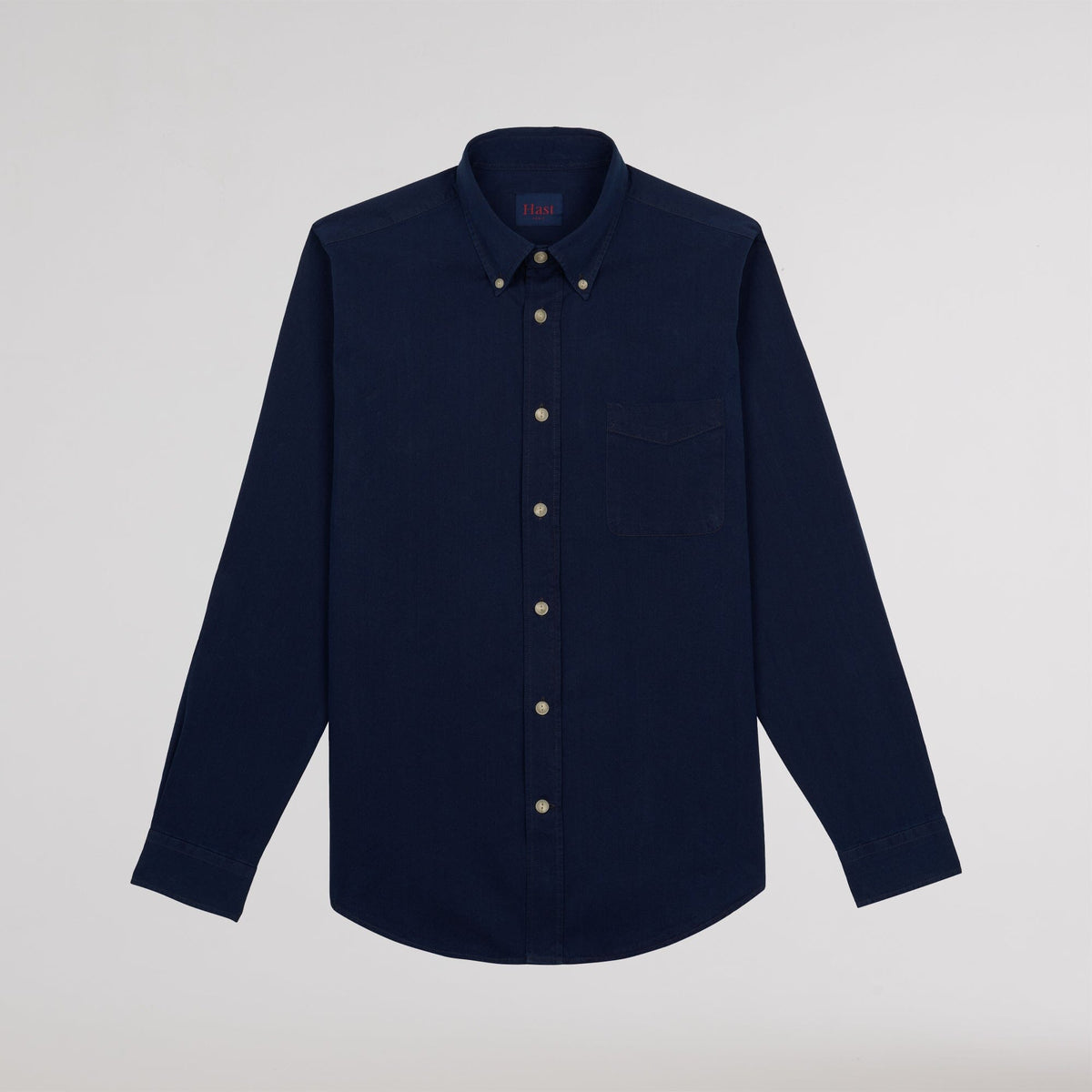 Chemise en denim bleu foncé