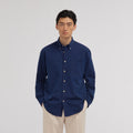 Chemise en denim bleu foncé