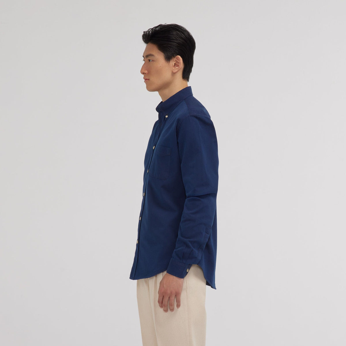 Chemise en denim bleu foncé