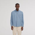 Chemise en chambray bleue