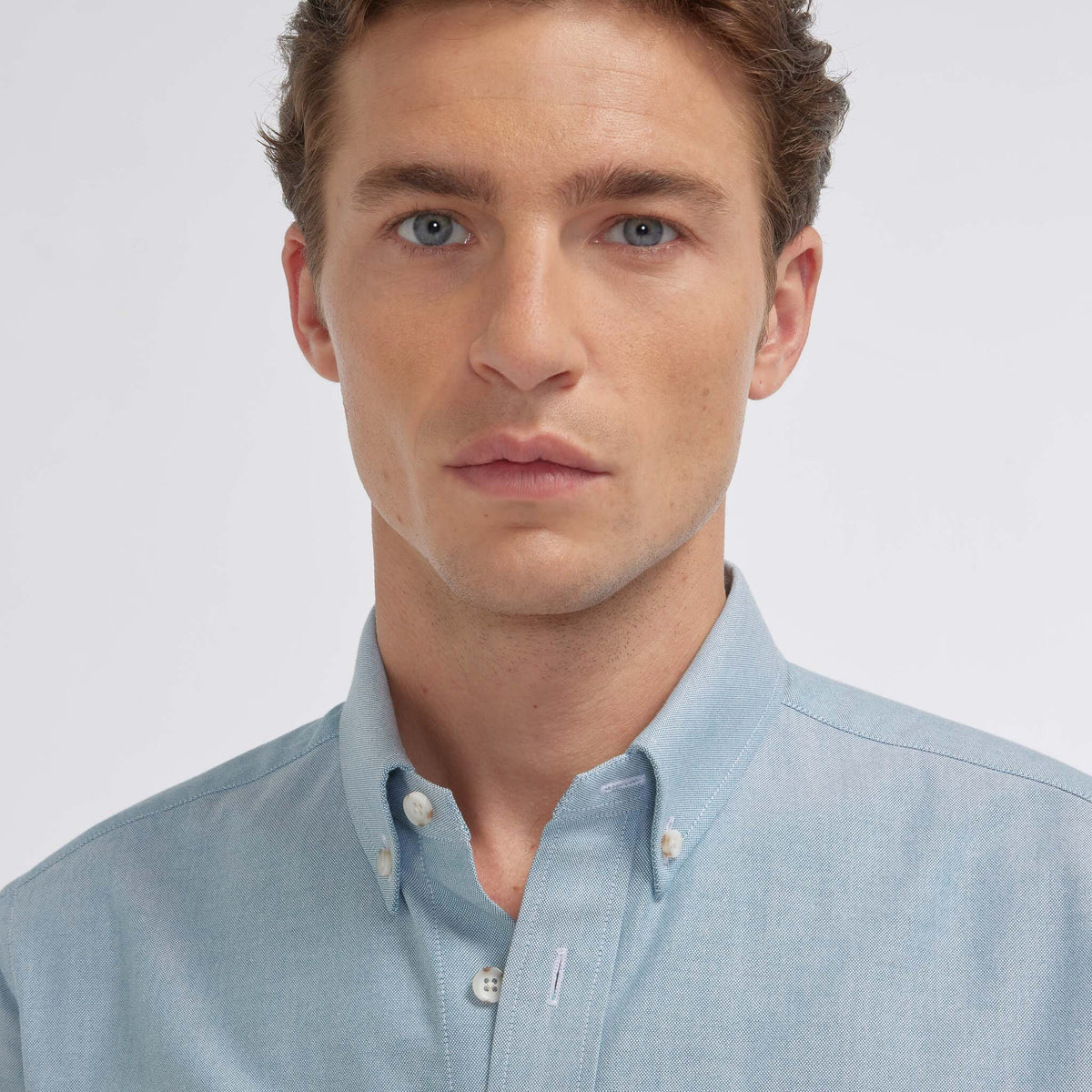 Chemise en oxford verte