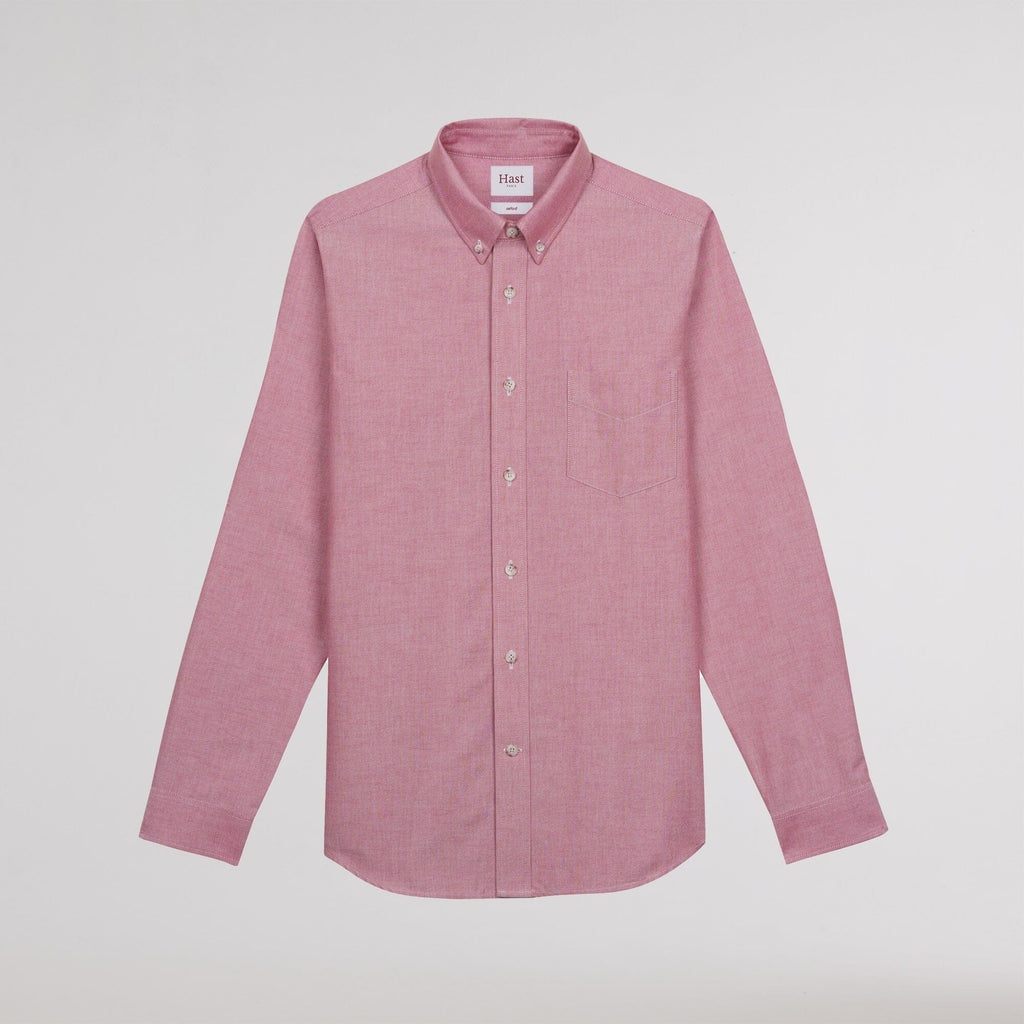 Chemise en oxford bordeaux