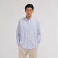 Chemise en oxford à rayures bleu ciel