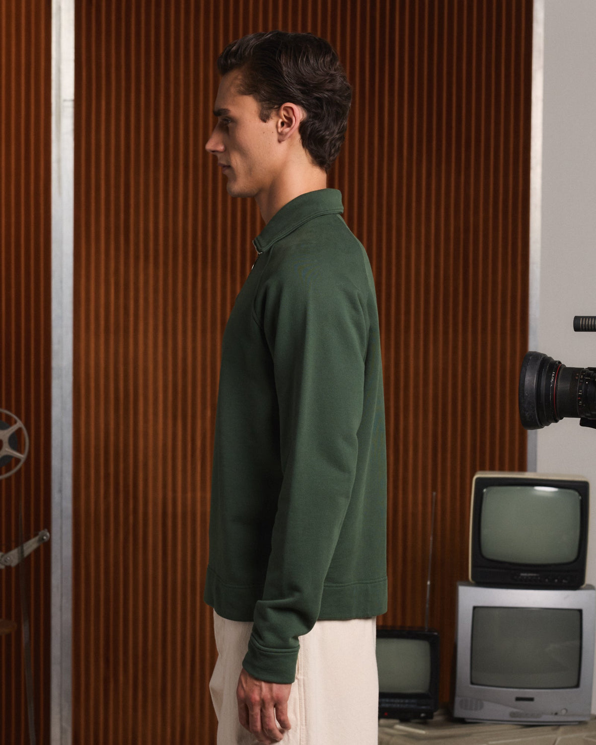 Sweat en coton vert