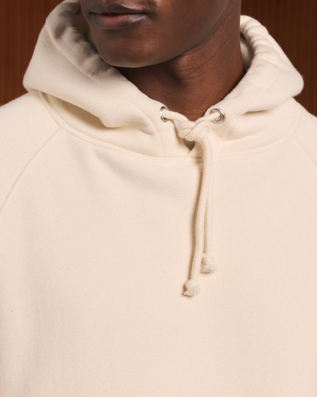 Hoodie en coton épais écru