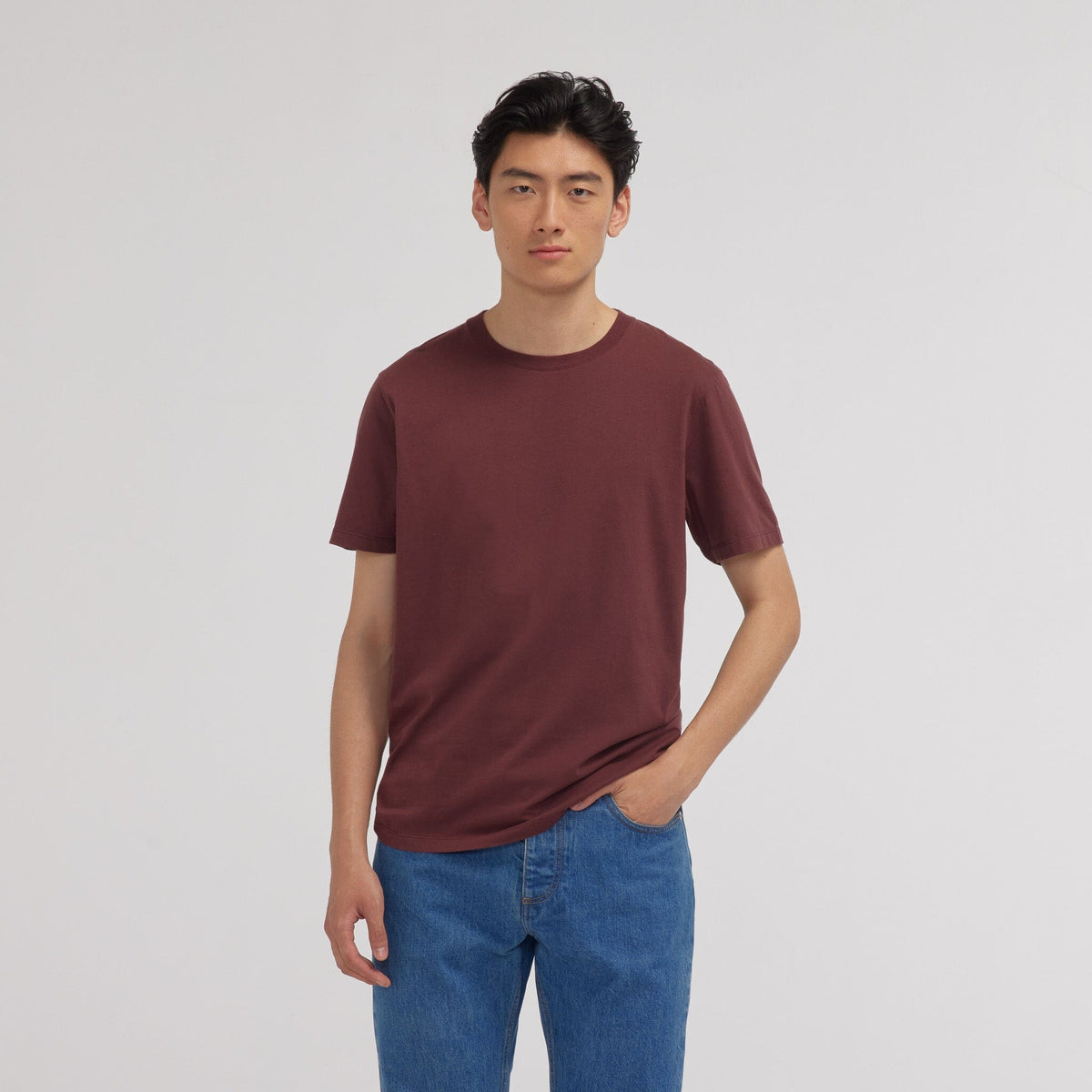 Tee-shirt en coton biologique prune