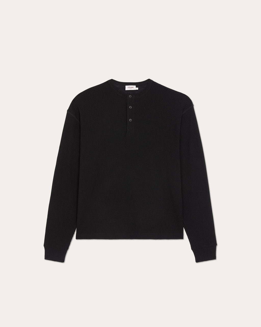 Polo manches longues en laine marron