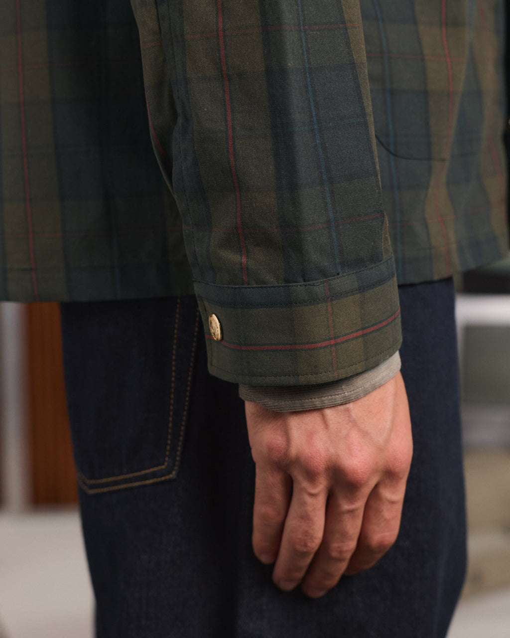 Veste en tartan vert Halley Stevensons