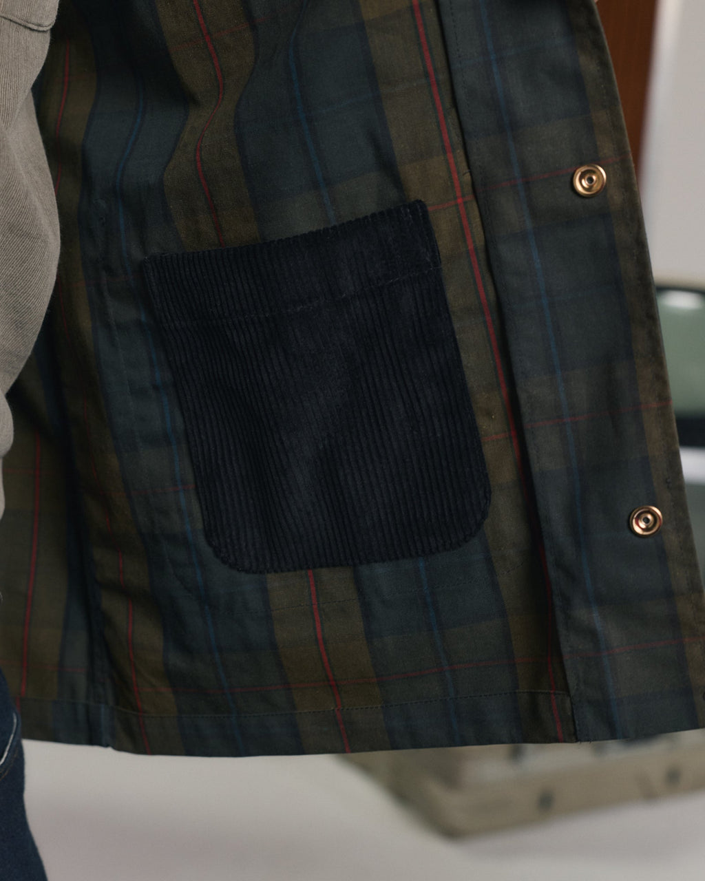Veste en tartan vert Halley Stevensons