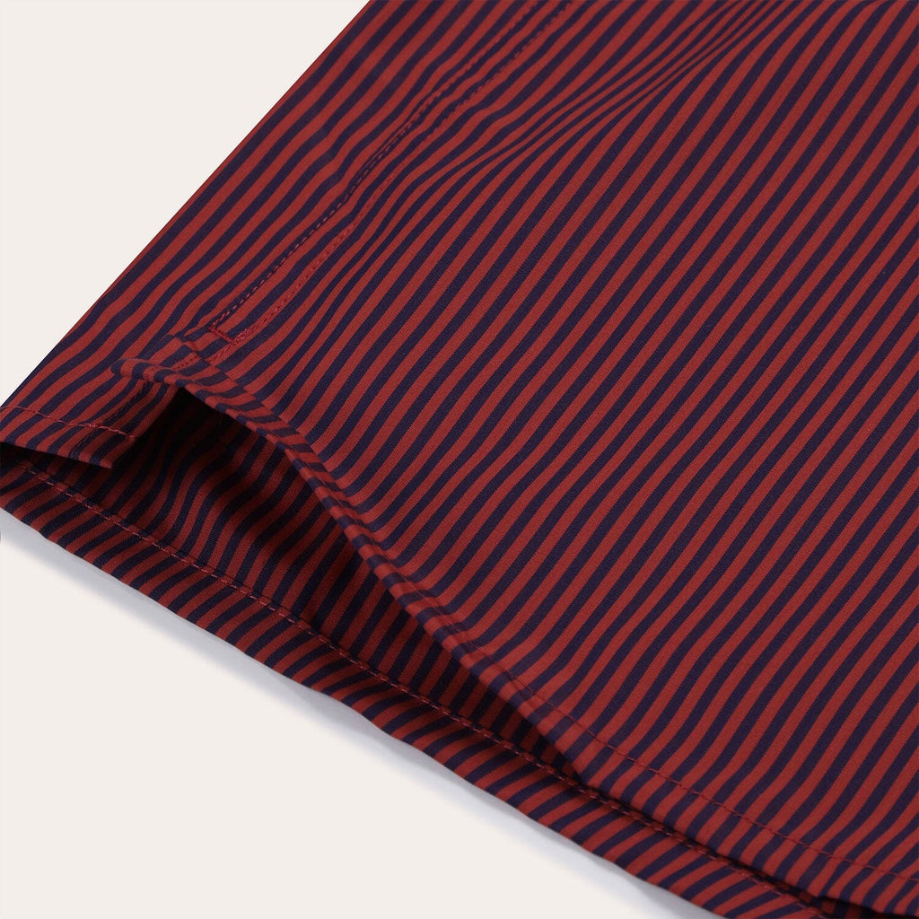 Caleçon upcyclé à rayures marine et rouges
