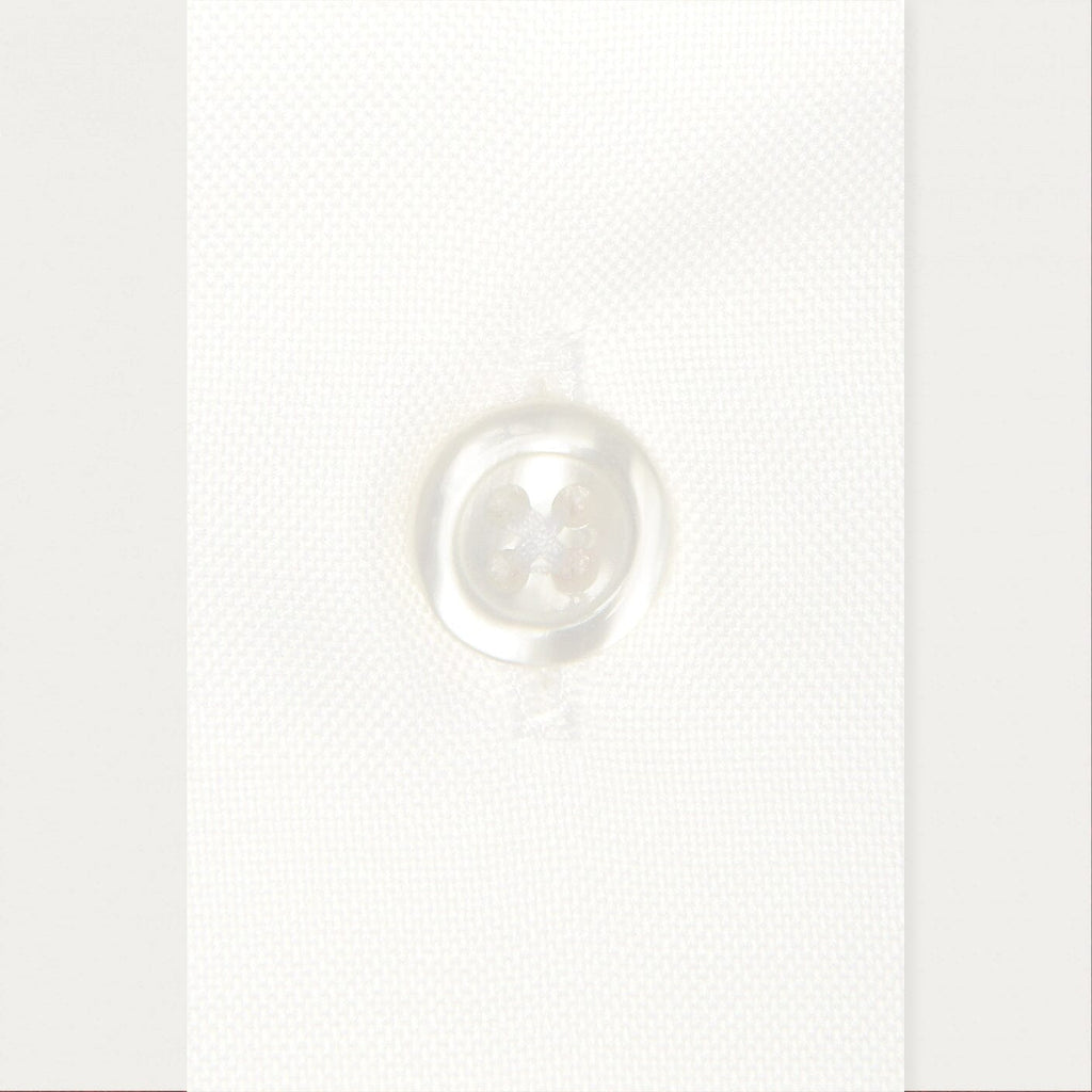 Chemise en oxford double retors blanche à poignets mousquetaires